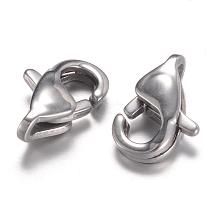 304 Stainless Steel Lobster Claw Clasps STAS-P095-07