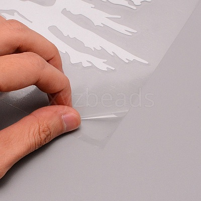 Pine Trees PVC Sticker DIY-WH0273-37-1