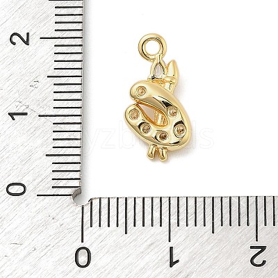 Brass Micro Pave Cubic Zirconia Pendants KK-I380-19G-1