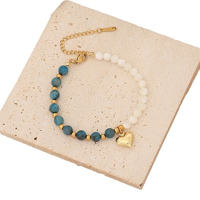 Natural Apatite Beads Necklaces & Bracelets & Earrings Set WG83612-01-1