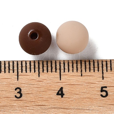 Rubberized Style Imitated Silicone Acrylic Beads MACR-D029-01F-1