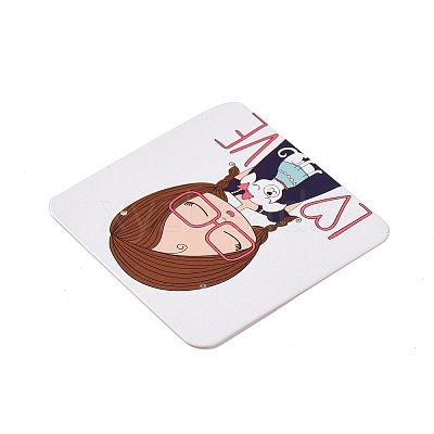 Square Paper Earring Display Cards CDIS-C004-02D-1