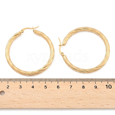 304 Stainless Steel Hoop Earrings EJEW-H322-17G-1