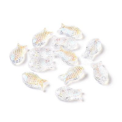 Transparent Electroplate Glass Beads GLAA-I050-10K-1