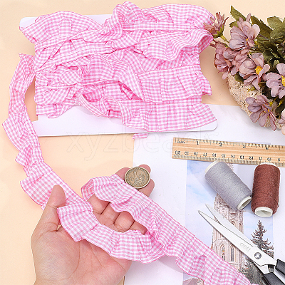 5Yards Polyester Wrinkle Ribbons OCOR-HY0001-80B-1