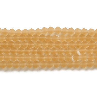 Imitate Austrian Crystal Frosted Glass Beads Strands EGLA-A039-T4mm-MD18-1