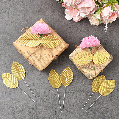 Handmade Silk Cloth Artificial Leaf AJEW-WH20070-073A-1