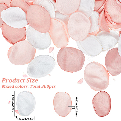 300Pcs Polyester Artificial Rose Flower Petals FIND-CN0002-43A-1