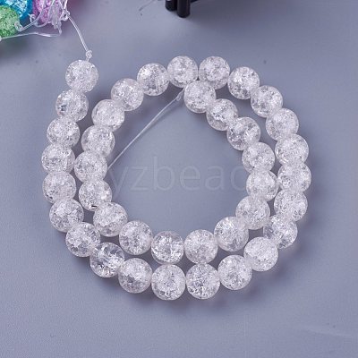 Crackle Glass Bead Strands CCG-E002-10mm-07-1