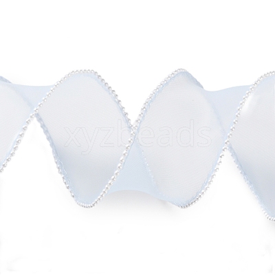 5 Yards ABS Pearl Edged Mesh Ribbon for Bowknot Making OCOR-B004-01A-05-1