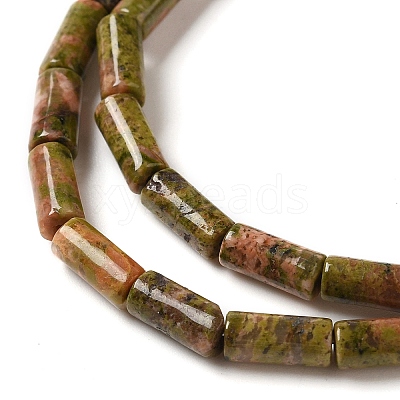 Natural Unakite Beads Strands G-B091-A02-01-1