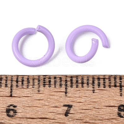 Spray Painted Iron Open Jump Rings IFIN-T017-04B-15-1