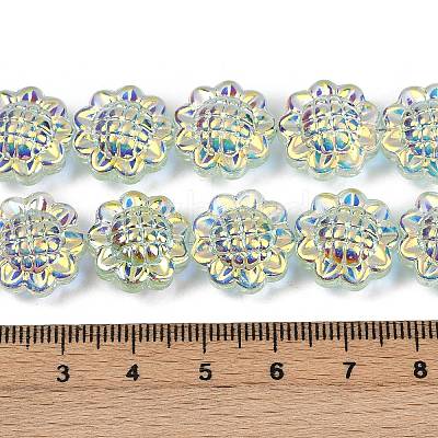 Electroplate Glass Bead Strands GLAA-S387-01F-1