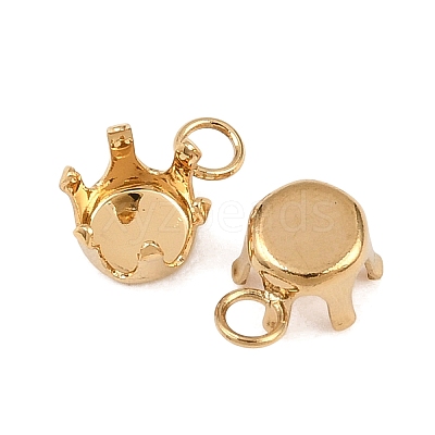 304 Stainless Steel Pendant Rhinestone Claw Charms Settings STAS-B121-01A-G-1