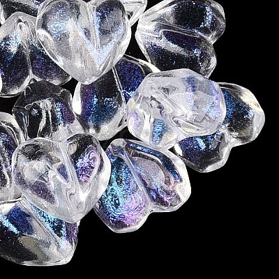 Baking Paint Transparent Glass Beads DGLA-N022-02I-1