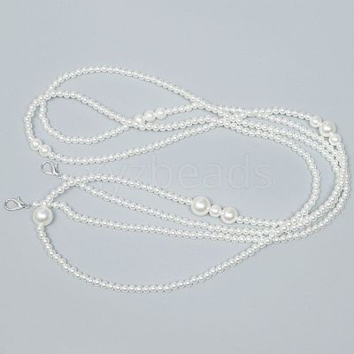 Plastic Imitation Pearl Round Beaded Waist Belly Long Chains for Women FS-WGCCA32-01-1