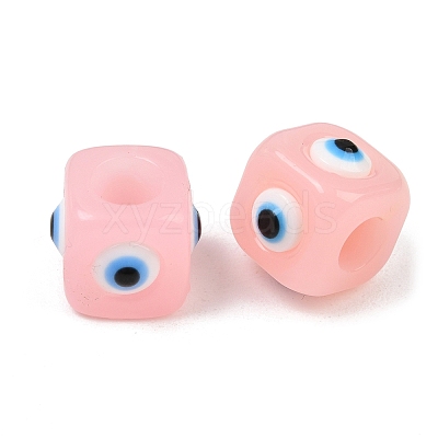 Resin Evil Eye European Beads RESI-A021-20-1