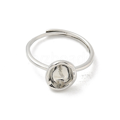 Brass Cup Peg Open Cuff Ring Settings KK-G518-10P-04-1