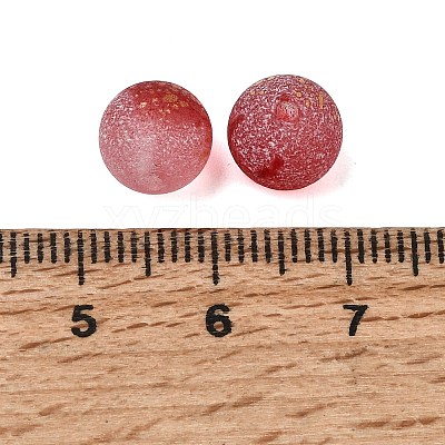 Frosted Transparent Glass Beads GLAA-A045-04J-1
