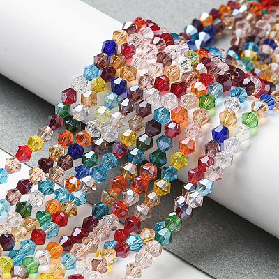 Transparent Electroplate Glass Beads Strands EGLA-A039-T2mm-A29-1