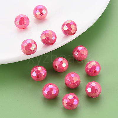 Opaque Acrylic Beads TACR-S154-10F-02-1