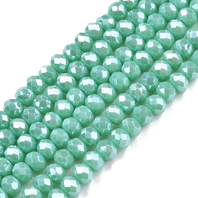 Electroplate Glass Beads Strands EGLA-A044-P2mm-A14-1