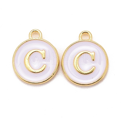 Golden Plated Alloy Charms LS-ENAM-S118-01C-1