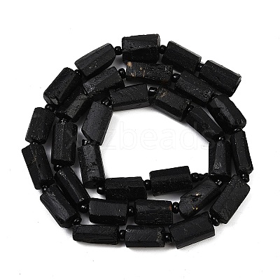 Natural Black Tourmaline Beads Strands G-F715-111-1
