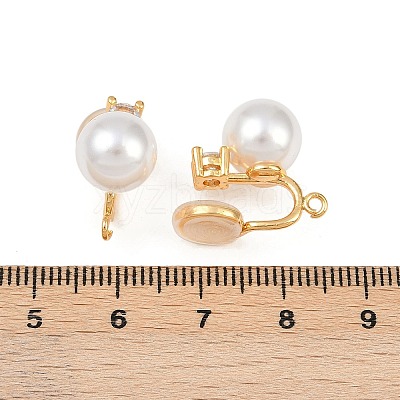 Round Brass Brass Micro Pave Clear Cubic Zirconia Ear Cuff Findings LS-KK-F902-03G-1