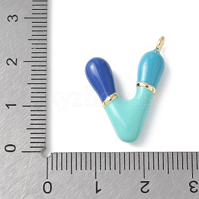 Brass Enamel Pendants KK-E093-03G-V-02-1