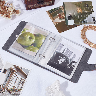 5 Inch PU Leather Cover Garden Seed Storage Organizer 2-Ring Binder Album AJEW-SP0004-72B-1