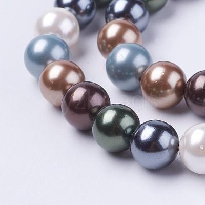 Shell Pearl Beads Strands BSHE-L035-6mm-I14-1