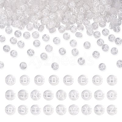 50g Transparent Spray Painted Acrylic Beads TACR-TA0001-21-1