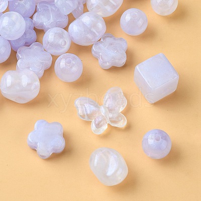 Opaque Acrylic Beads OACR-YW0001-73H-1