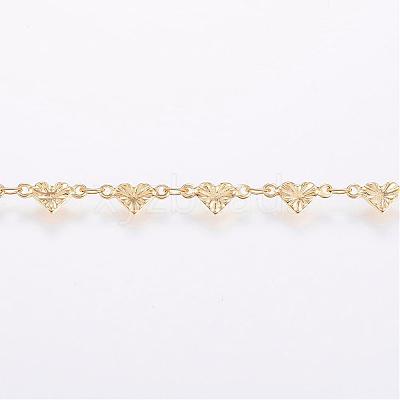Handmade Ion Plating(IP) 304 Stainless Steel Bar Link Chains STAS-G038-10G-1