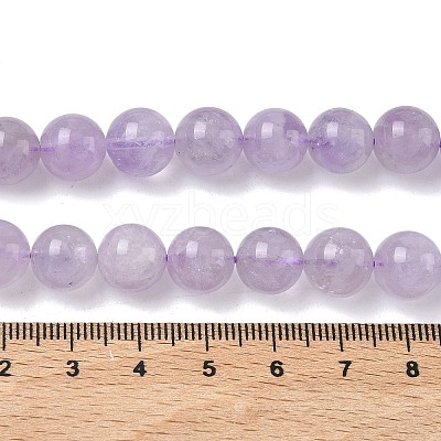 Natural Lavender Amethyst Beads Strands G-F306-11-10mm-01-1