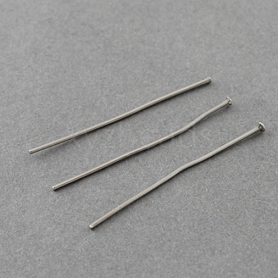 Tarnish Resistant 304 Stainless Steel Flat Head Pins STAS-R046-15mm-1