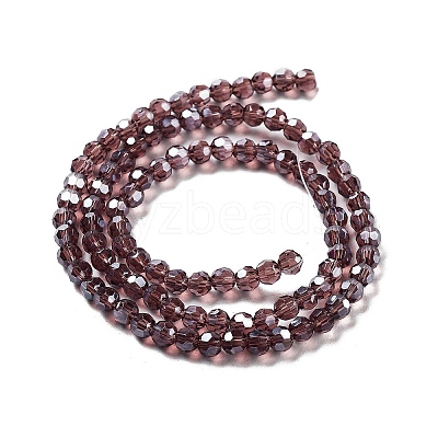 Electroplate Transparent Glass Beads Strands EGLA-A035-T4mm-A13-1