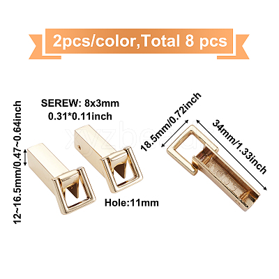 4 Set 4 Colors Zinc Alloy Bag Lock Catch Clasps FIND-GN0001-27-1