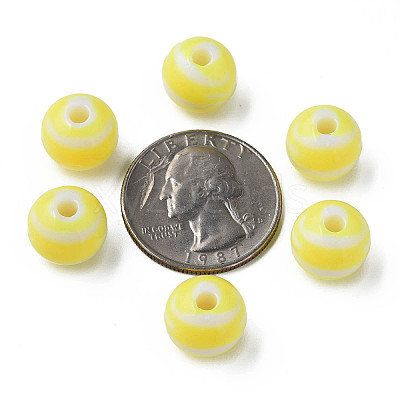 Opaque Striped Acrylic Beads LS-MACR-S373-27A-06-1