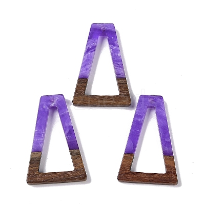 Resin & Wood Pendants WOOD-F015-10H-1