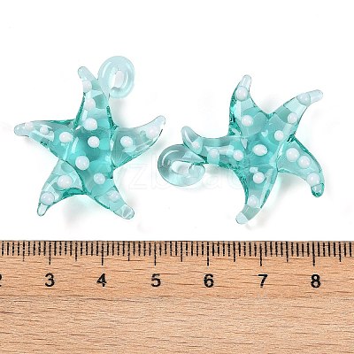 Handmade Lampwork Pendants LAMP-C015-02C-1