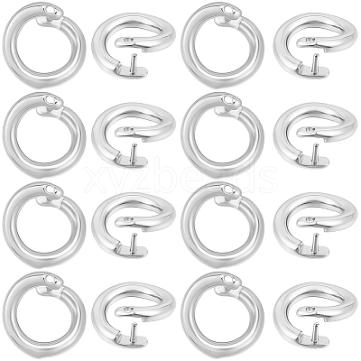 Brass Snap Clasps KK-BBC0021-49S-1