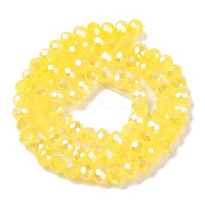Baking Electroplate Glass Beads Strands DGLA-A039-J10mm-B23-1