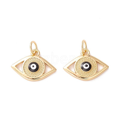 Rack Plating Brass Enamel Pendants KK-D073-28G-01-1