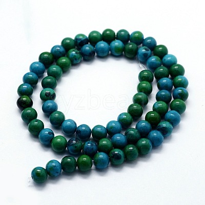 Synthetic Chrysocolla Beads Strands G-I199-34-6mm-1