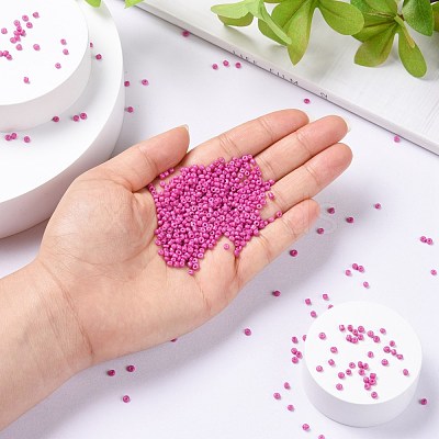 12/0 Baking Paint Glass Seed Beads SEED-US0001-04-2mm-1