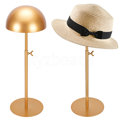 Adjustable Height Iron Hat Display Stands ODIS-WH0086-166B-1
