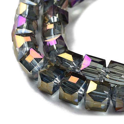 Electroplate Glass Bead Strands X-EGLA-R064-6mm-08-1