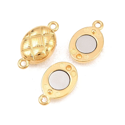 304 Stainless Steel Magnetic Clasps with Loops STAS-P452-04A-G-1